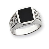 white men's onyx ring mounting 14k Gold Y4016 white men's onyx ring mounting 14k Gold Y4016