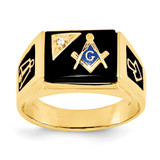 Diamond Men's Masonic Ring 14k Gold Y4110AA Diamond Men's Masonic Ring 14k Gold Y4110AA