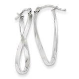 Small Twisted Earrings 14k White Gold Z1227