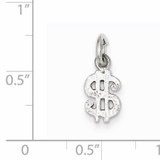Dollar Sign Charm Sterling Silver QC3137