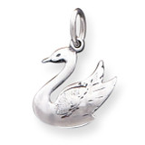 Swan Charm Antiqued Sterling Silver MPN: QC5013