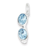 Sunglasses Blue Stellux Crystal Charm Sterling Silver MPN: QC6171 Sunglasses Blue Stellux Crystal Charm Sterling Silver MPN: QC6171