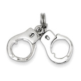 Movable Handcuffs Charm Sterling Silver Polished MPN: QC7120