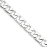 7 Inch 6.4mm Curb Chain Sterling Silver Polished QFC150-7 UPC: 886774421070
