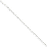 10 Inch 0.5mm Fancy Heart Link Anklet Sterling Silver MPN: QG1345-10