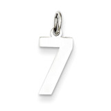 Charm Number 7 Sterling Silver Polished MPN: QSS07