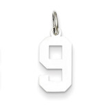 Charm Number 9 Sterling Silver Polished MPN: QSS09