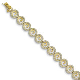 Vermeil Diamond Accent Circle Bracelet Sterling Silver MPN: QX581D