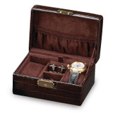 Brown Crocodile Leather Two Watch Case GL6978