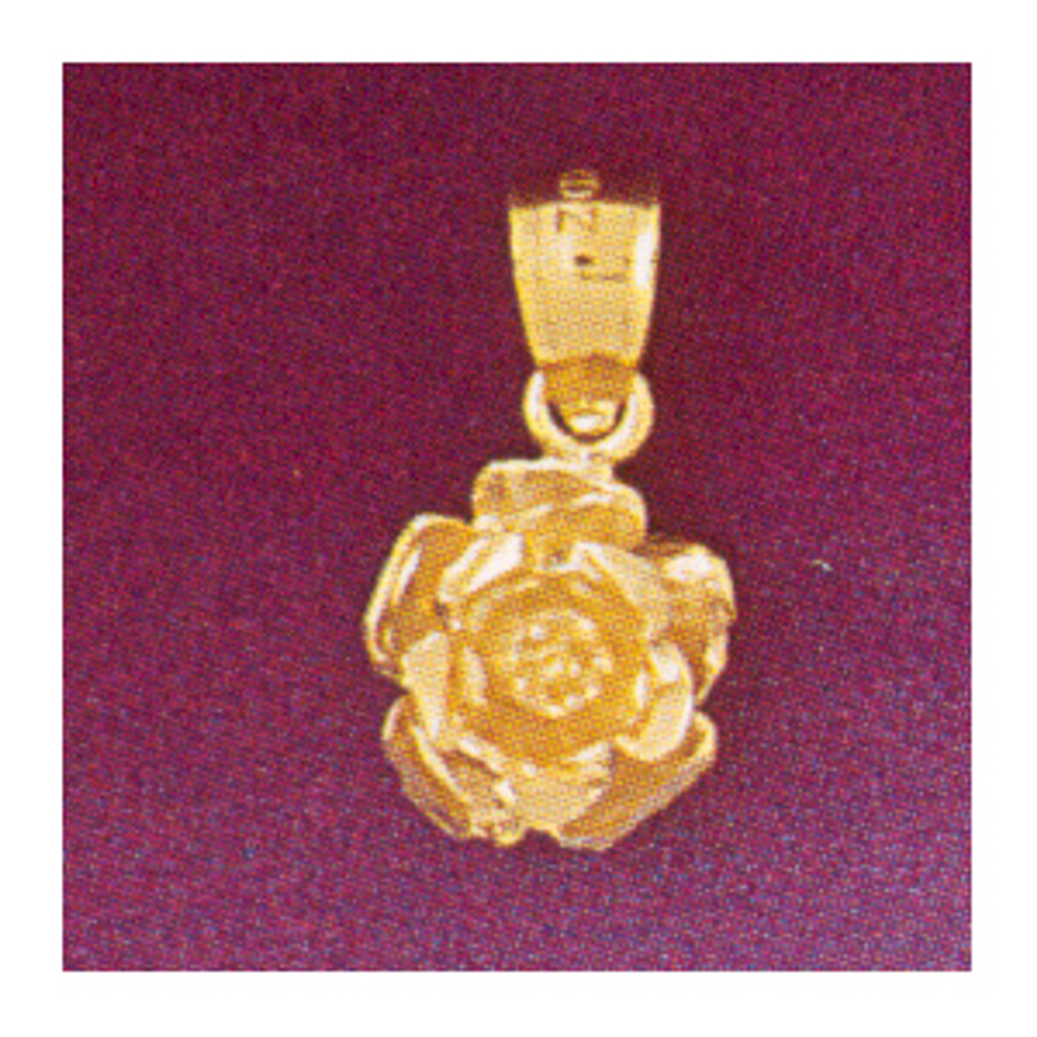 gold necklace rose flower