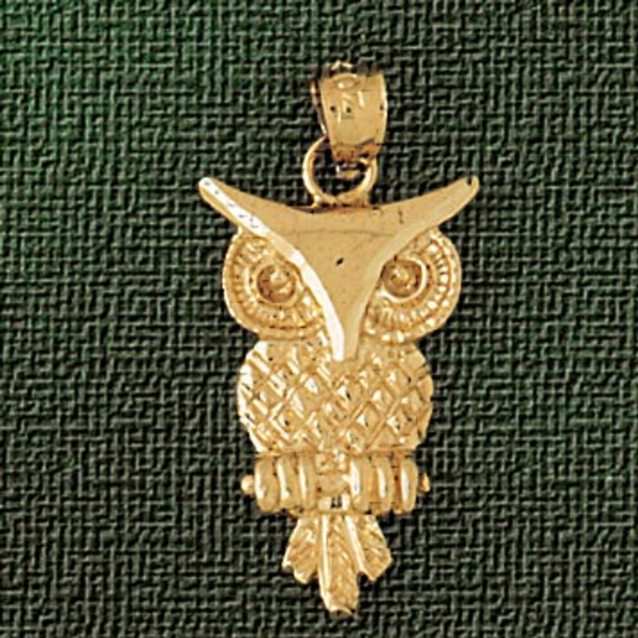 14k gold owl charm