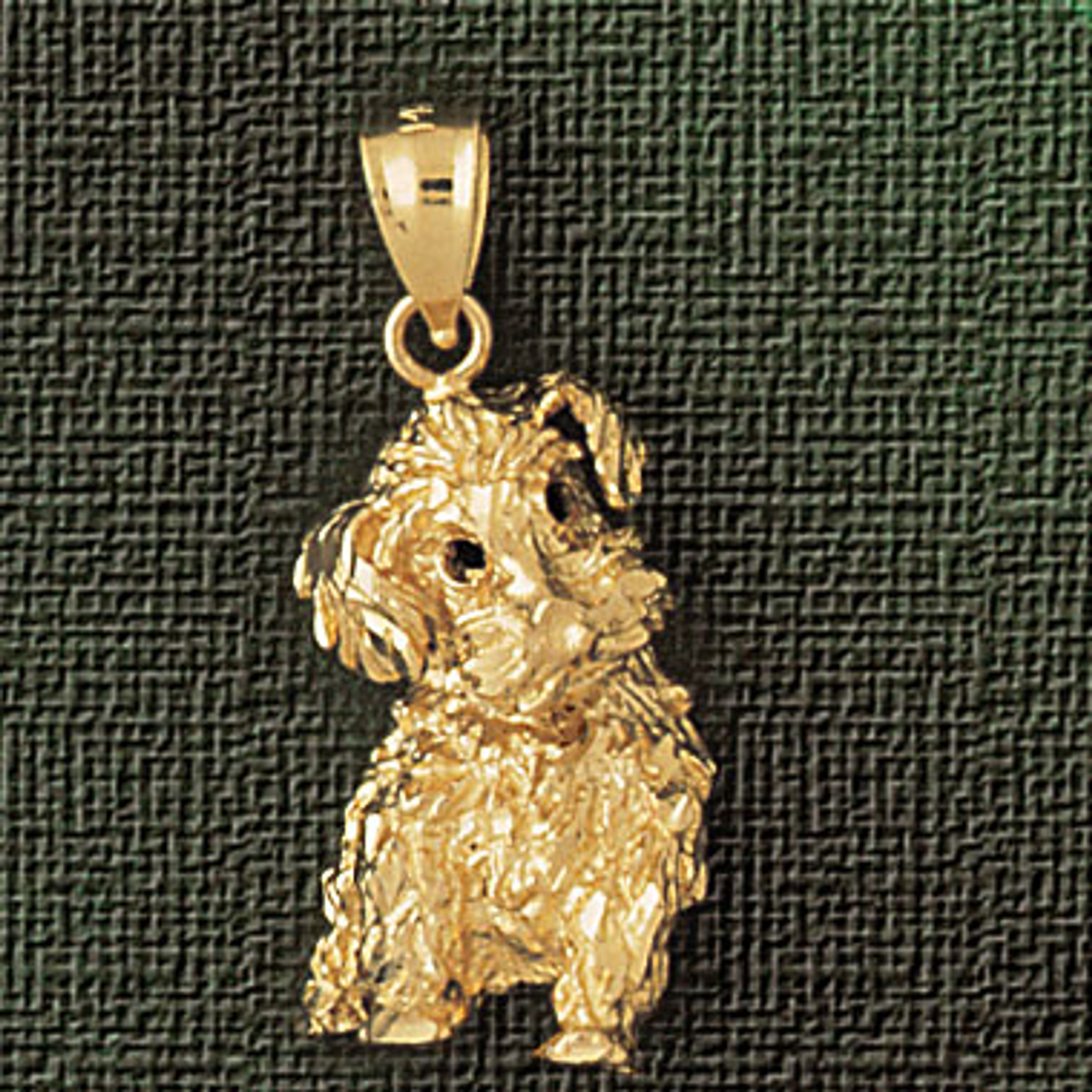 gold poodle pendant