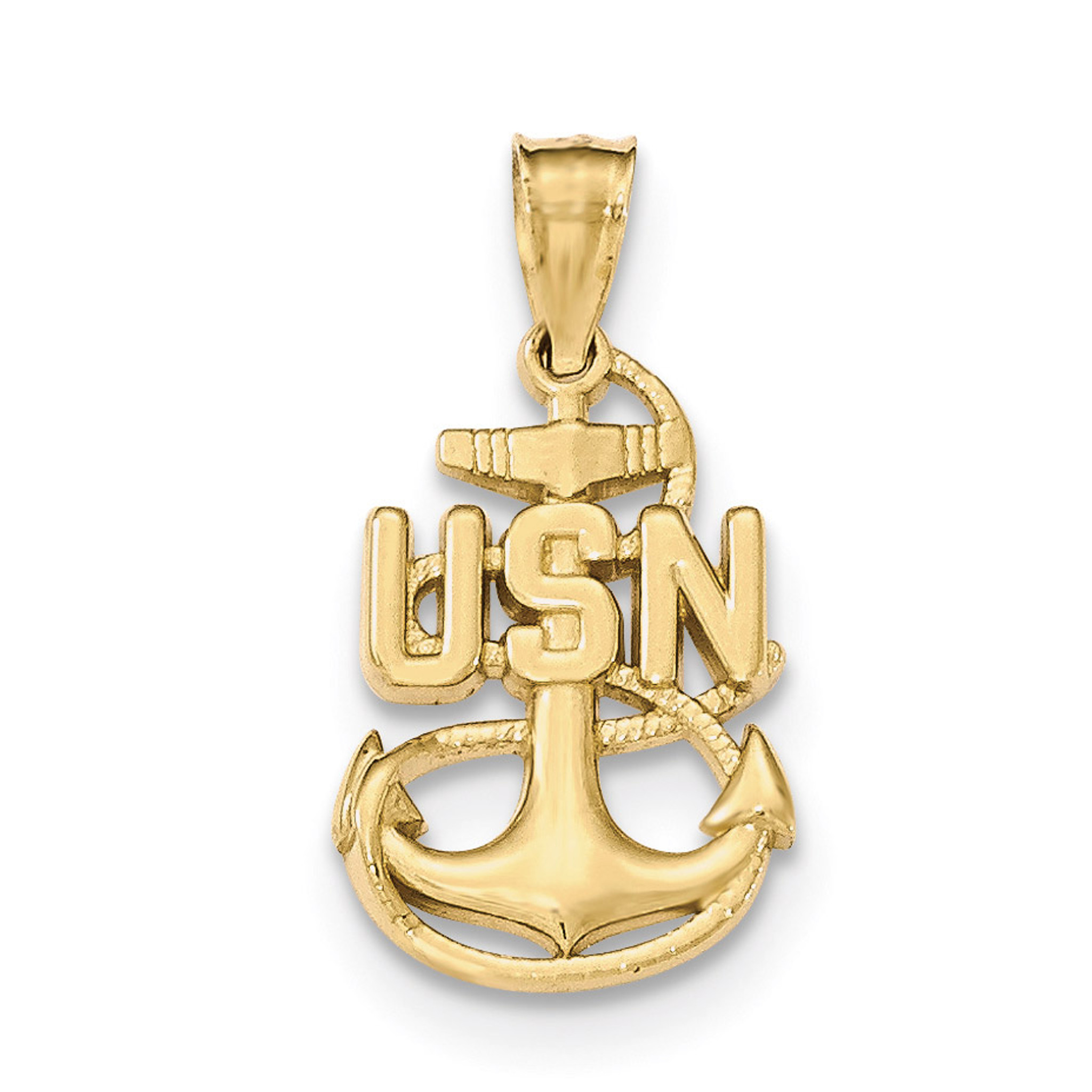 gold navy anchor pendant