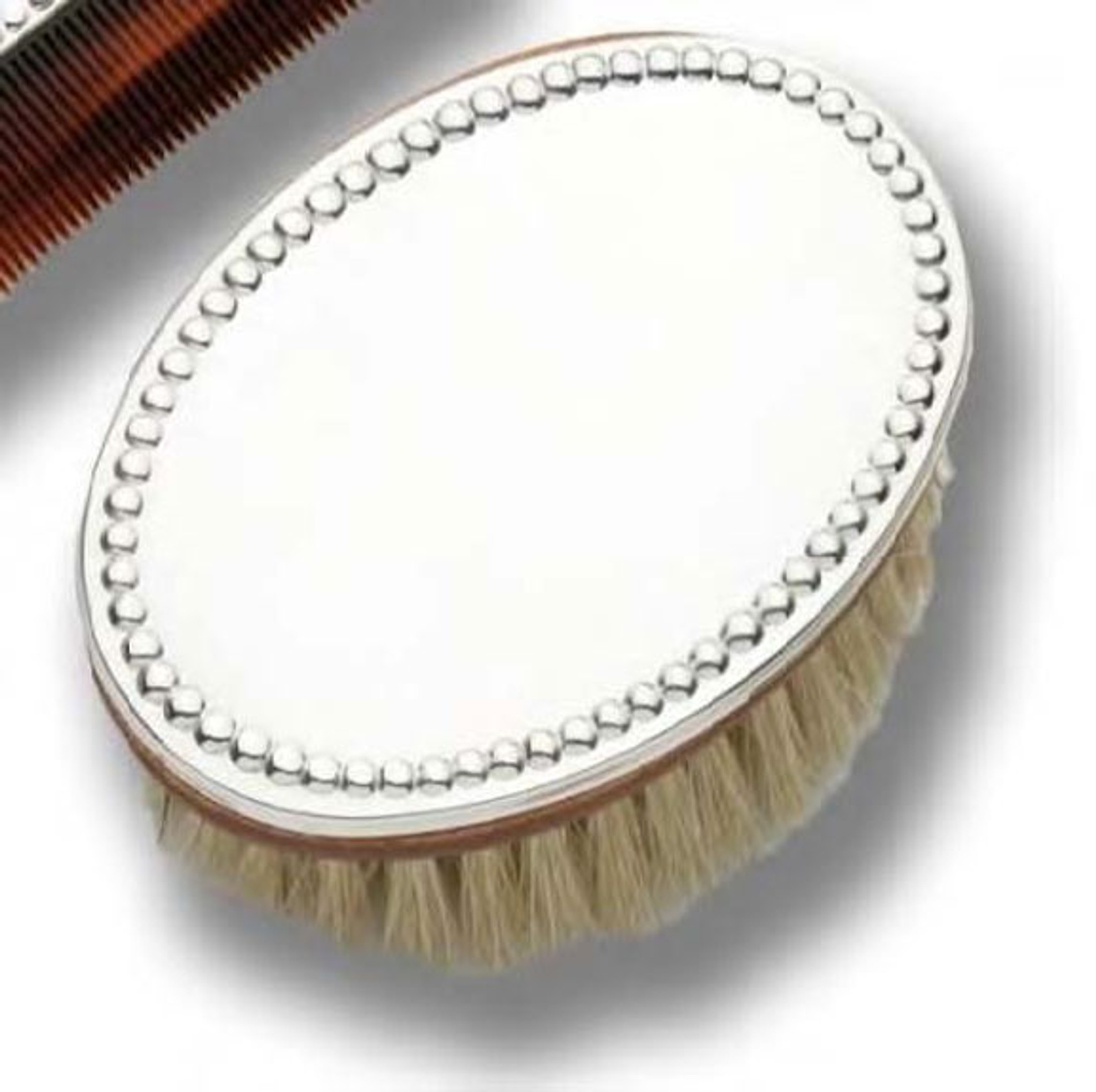 Cunill Pearls Baby Hairbrush Engravable Sterling Silver Homebello
