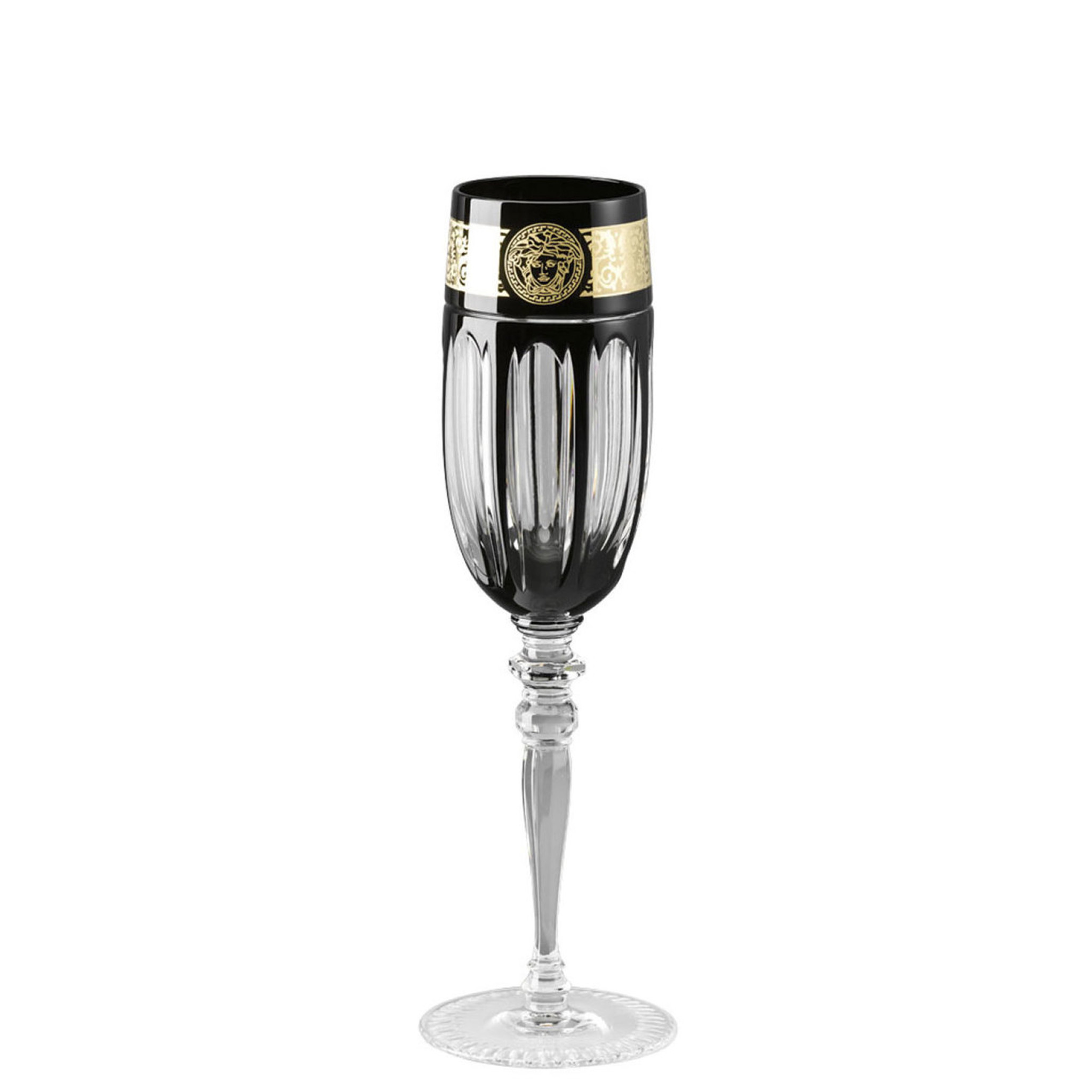 black champagne flutes