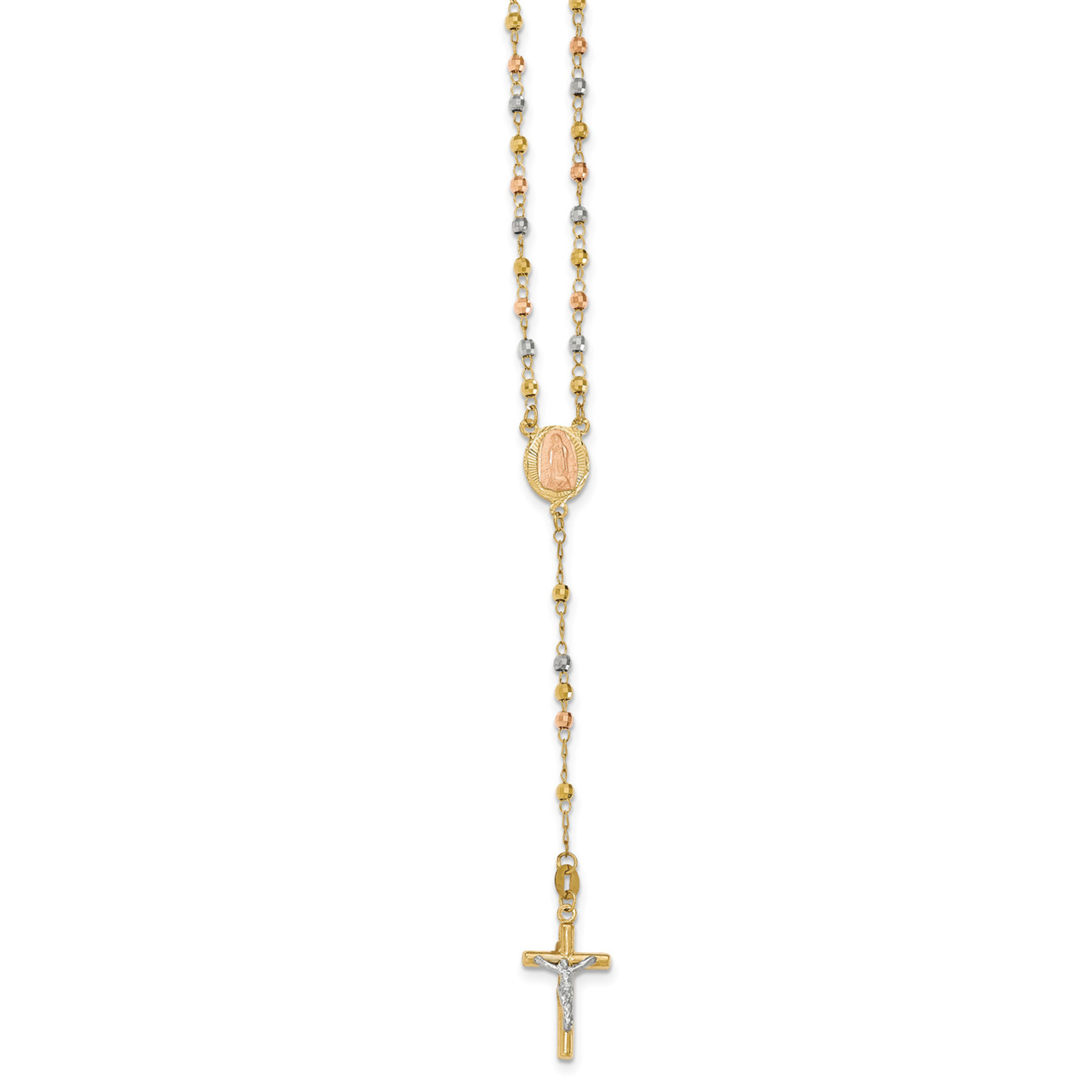 Costco gold rosary necklace Clearance