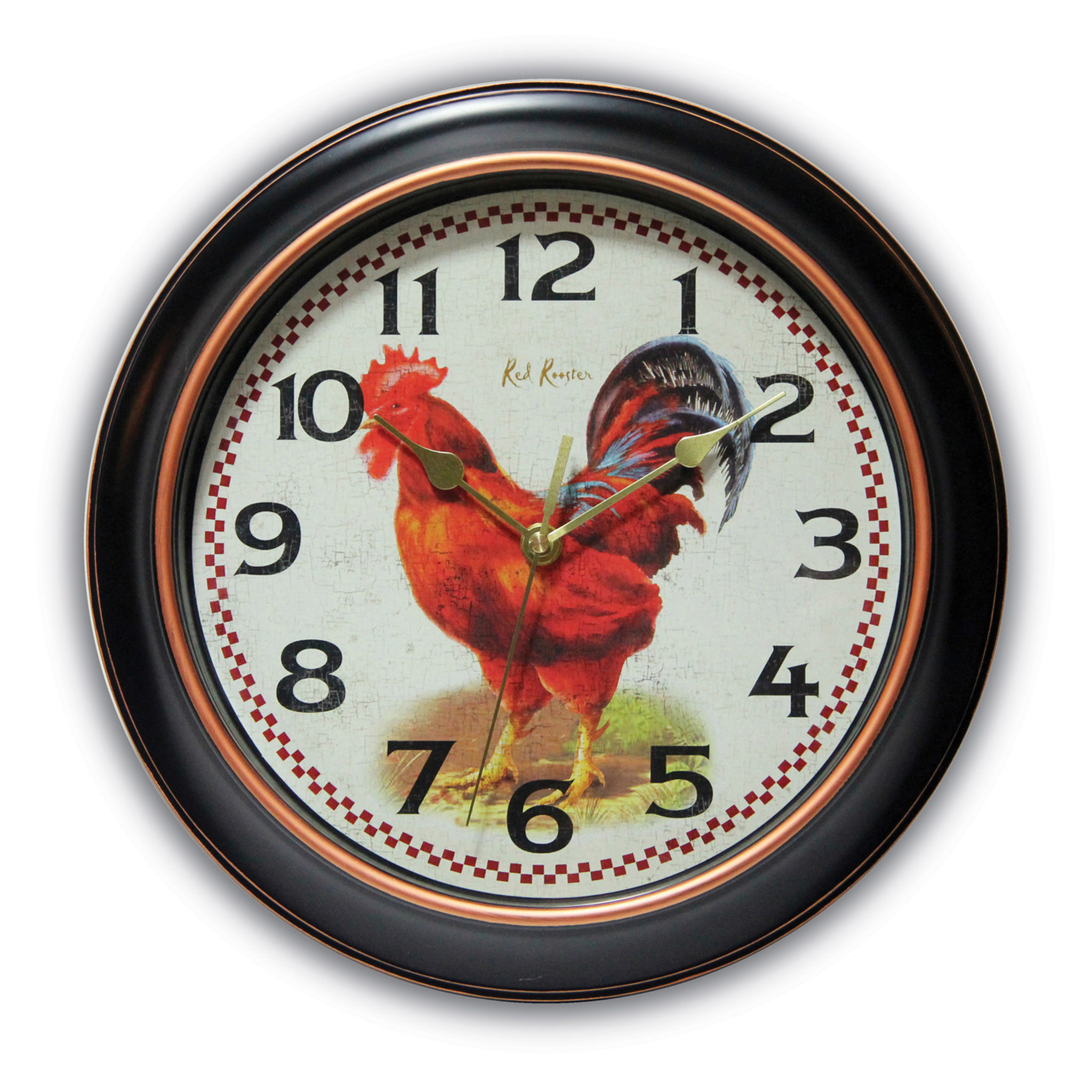 Rotterdam Rooster Dial Wall Clock With Silent Movement Gm17586 Homebello