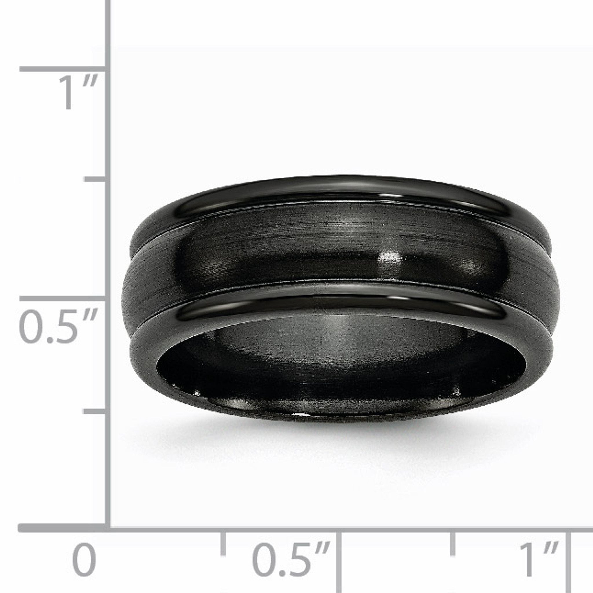 Titanium Black Ti 8mm Polished Band
