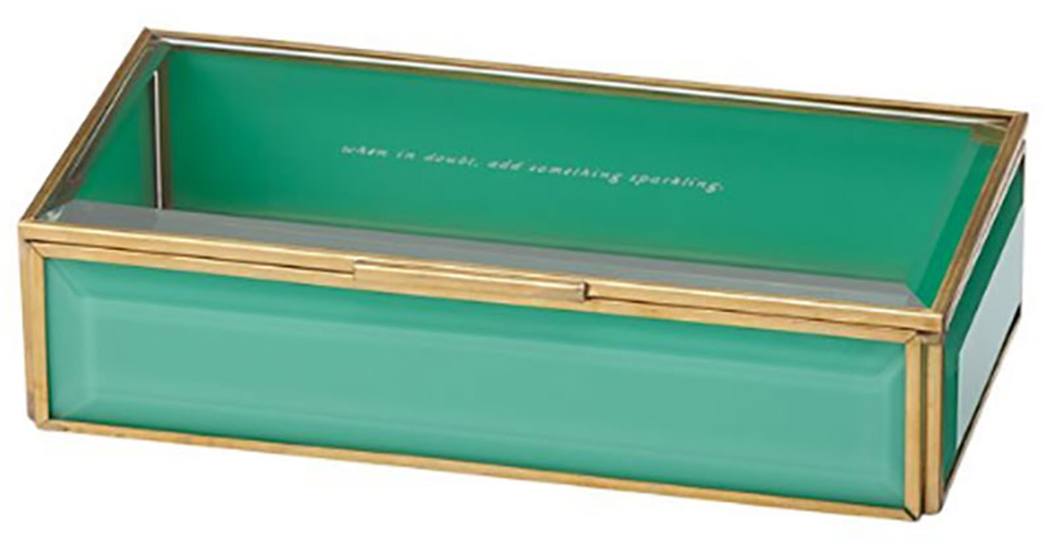 Kate Spade Out of Box Gls Jewelry Box Turquoise 868860 - HomeBello