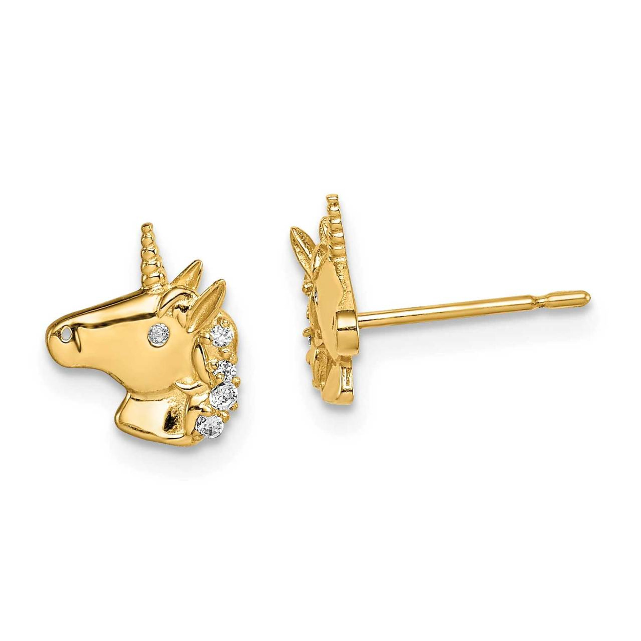 unicorn diamond earrings