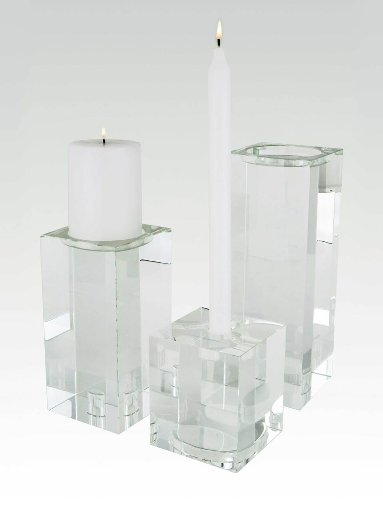 glass pillar candle holders