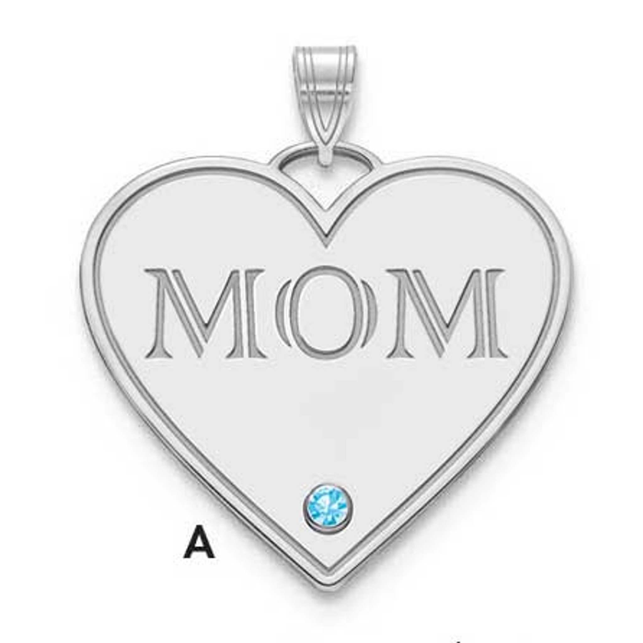 white gold birthstone necklace for mom