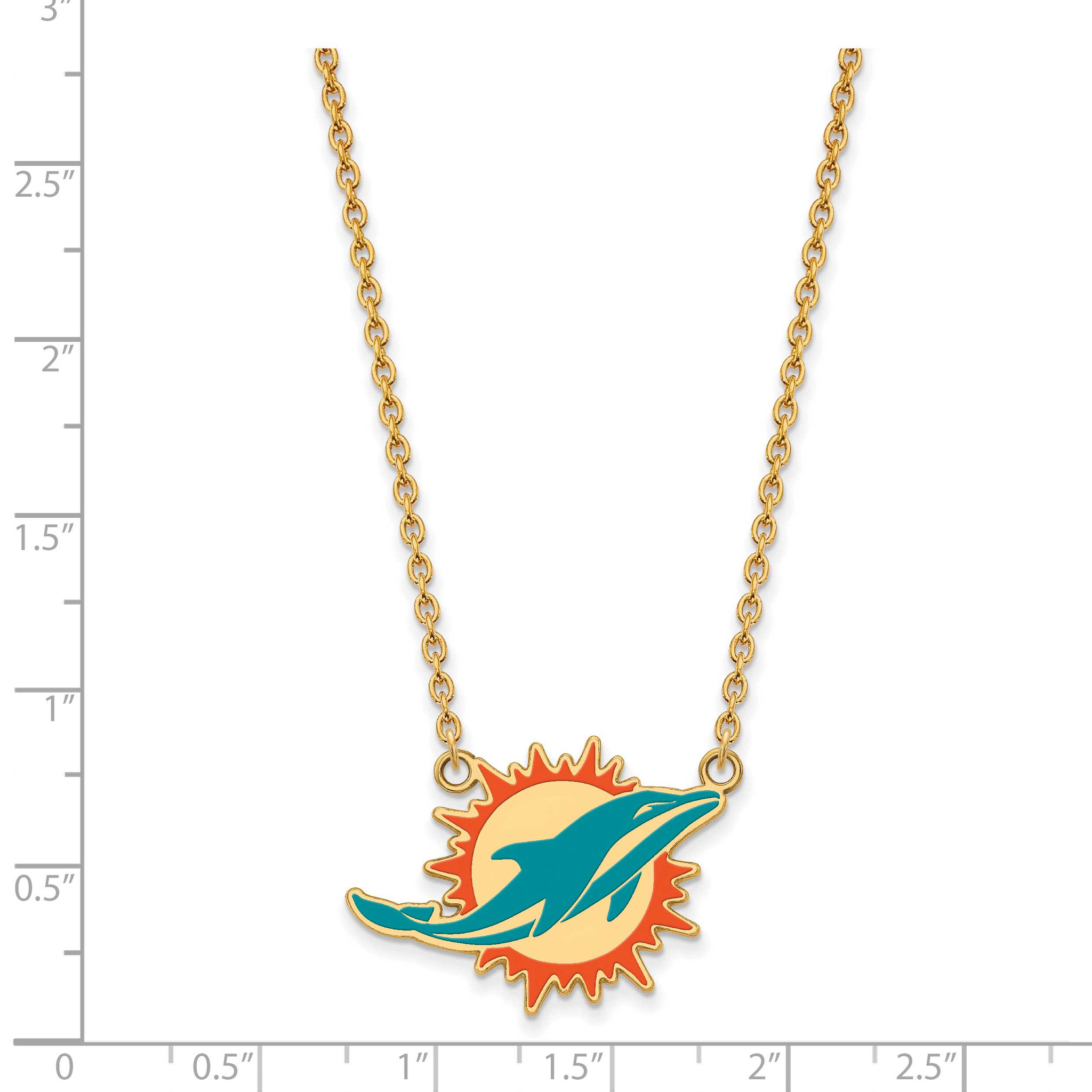 miami dolphins gold charm