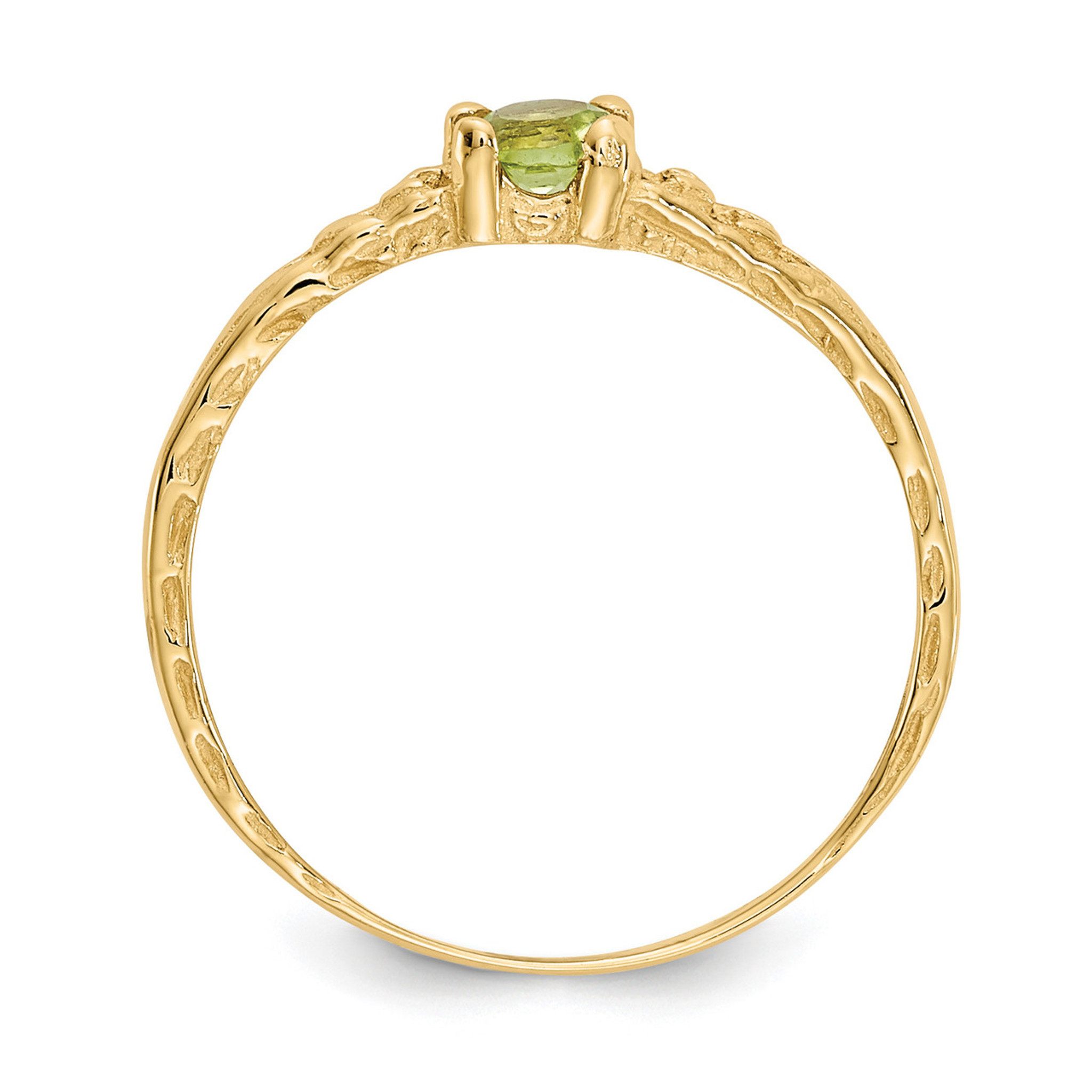 3mm Peridot Birthstone Baby Ring 14k Gold By Madi K Homebello 3mm Peridot Birthstone Baby Ring 14k Gold By Madi K Homebello