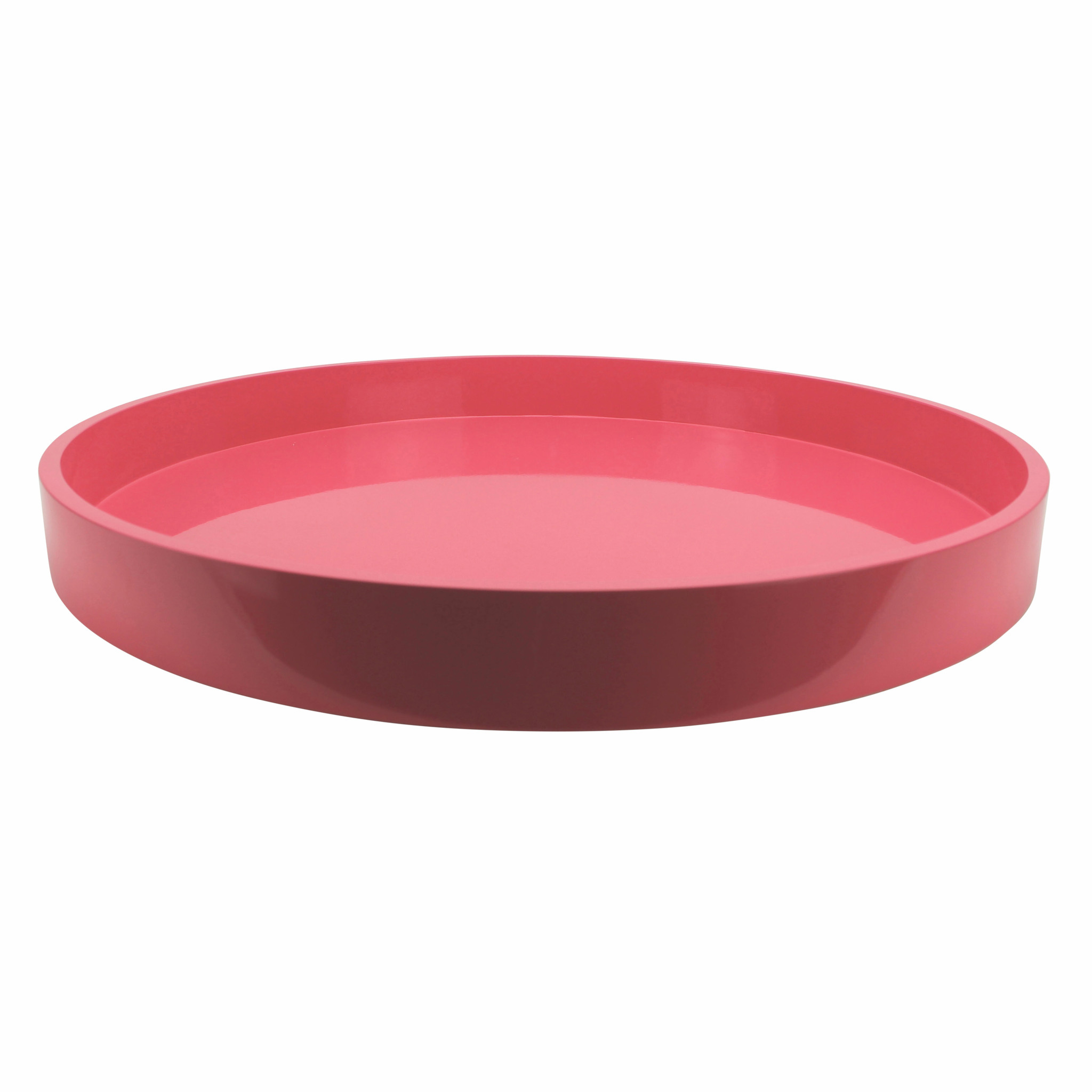 Addison Ross 20 x 20 Inch Round Tray Watermelon Lacquer TR8701 HomeBello