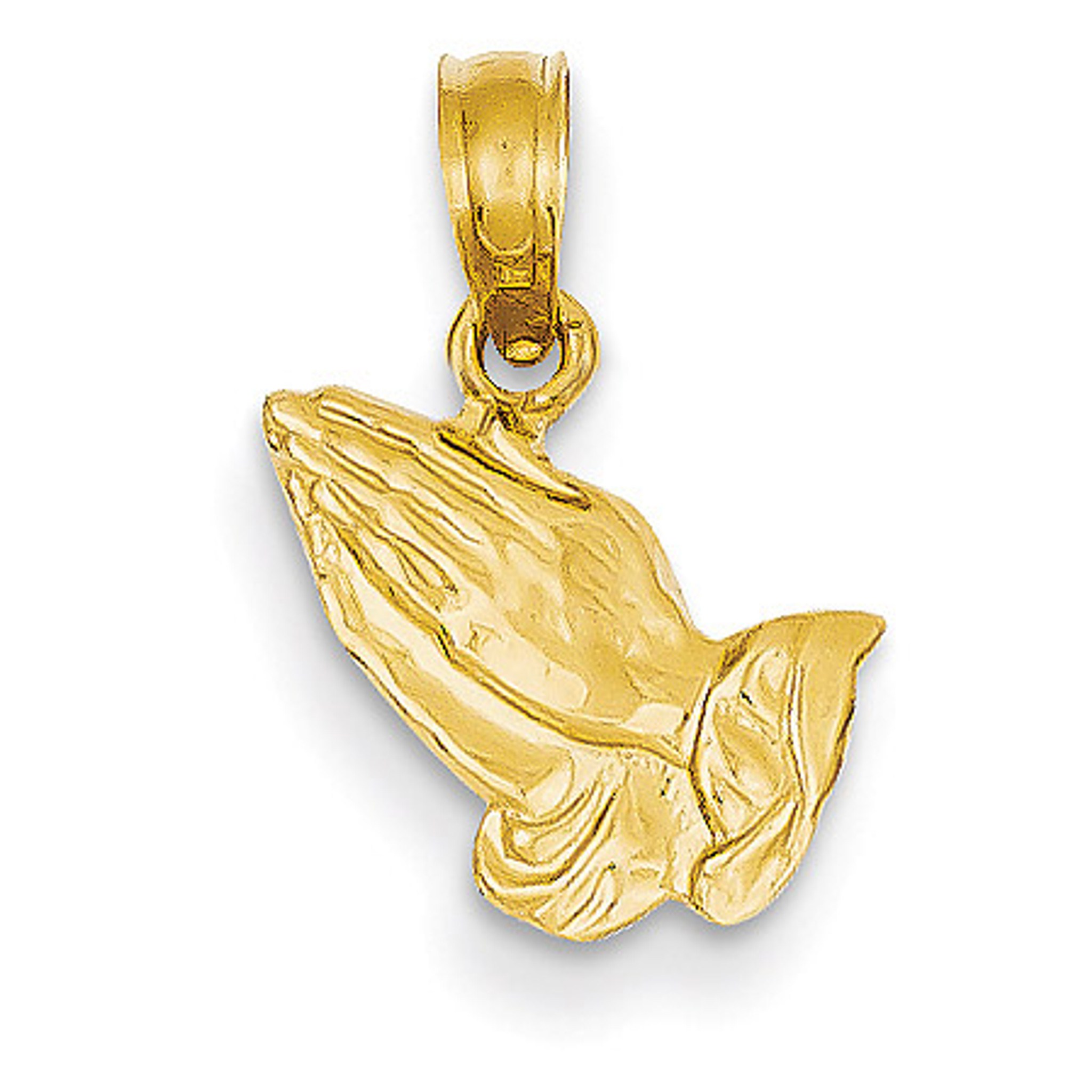 Gold praying hands pendant Clearance