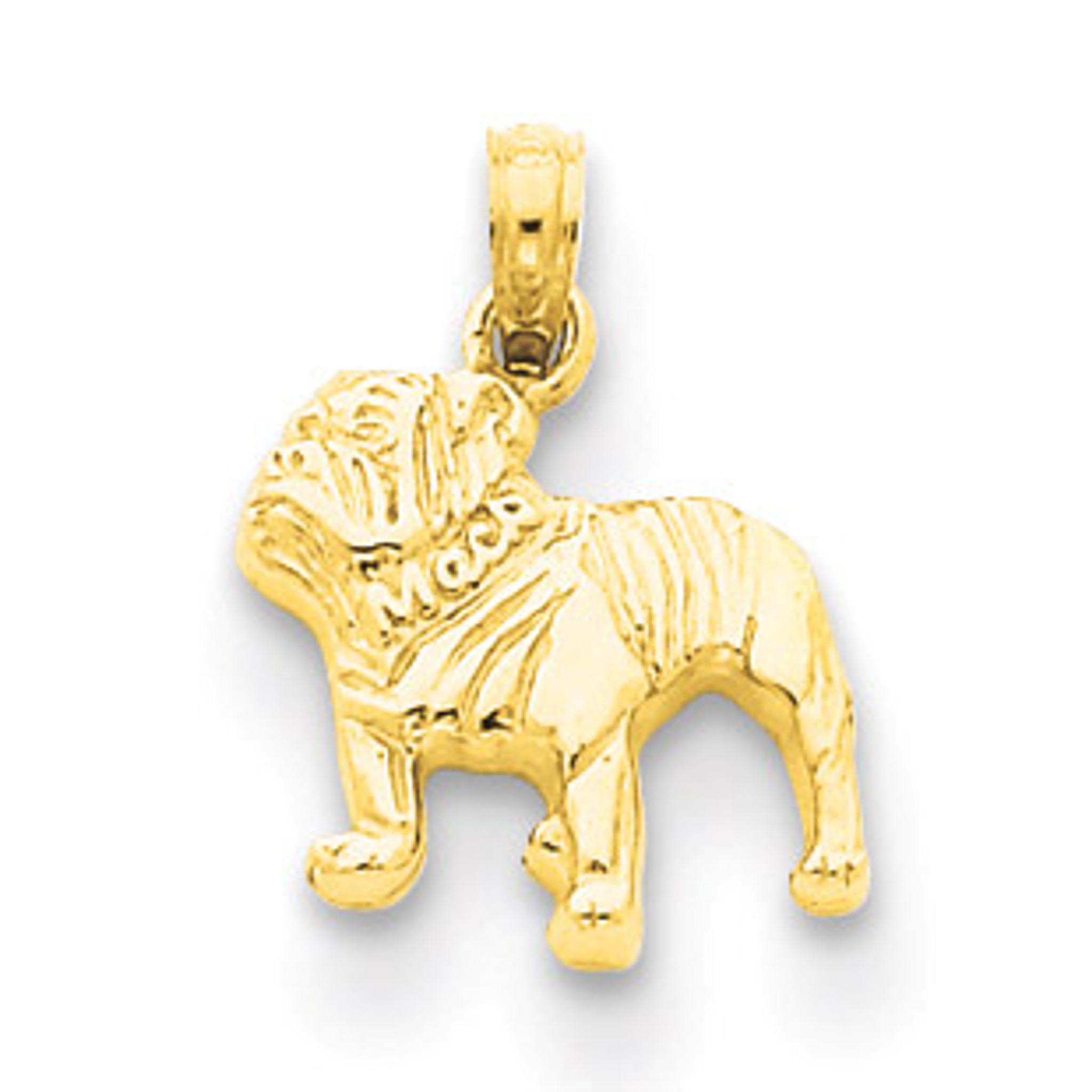 bulldog pendant gold