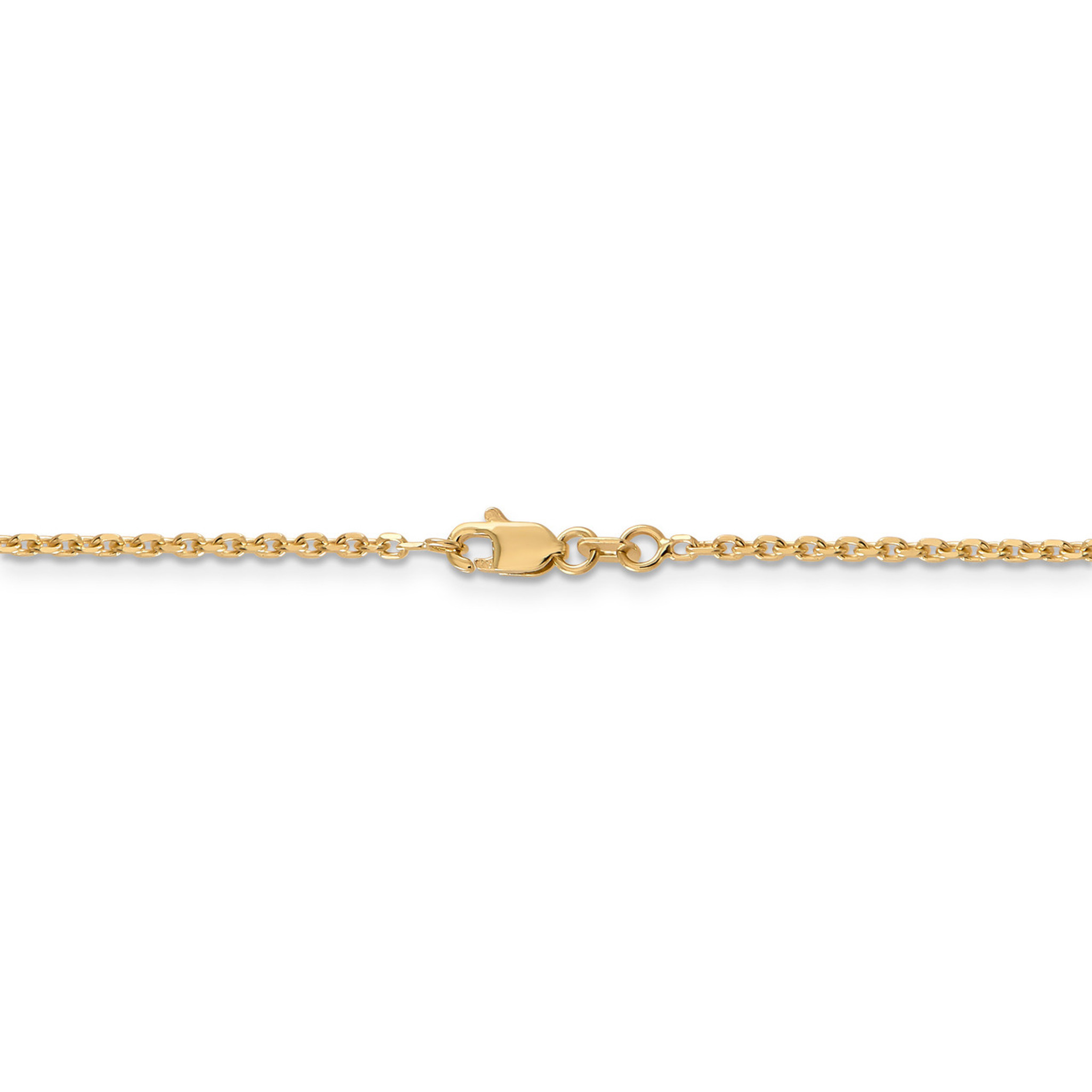 14k diamond cut cable chain