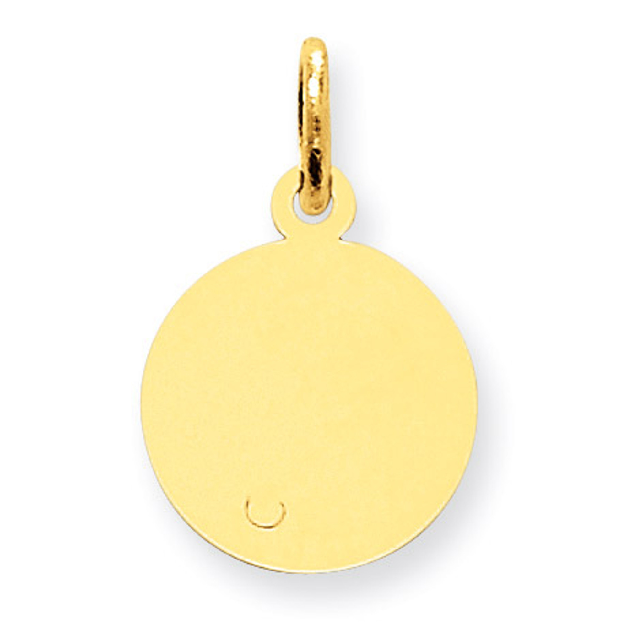 14k gold round disc charm Outlet