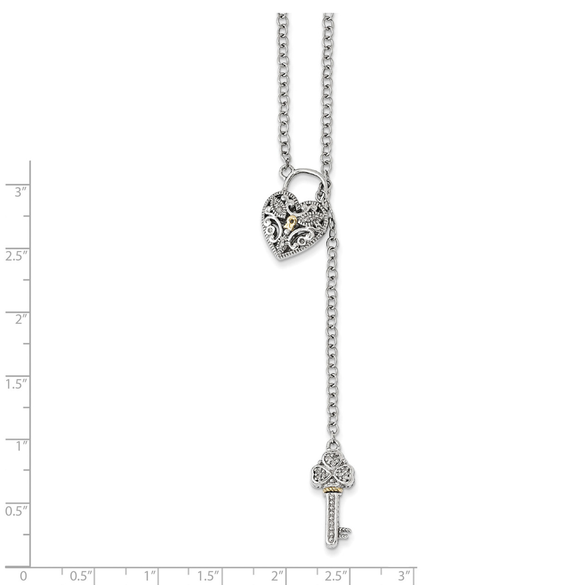 lock and key diamond necklace