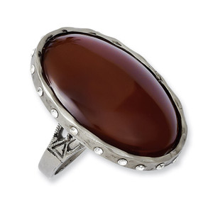 2039 Boutique Jewelry Fashion Pewter Carnelian with Crystals Size 6.5 Ring BF1877-6.5 2039 Boutique Jewelry Fashion Pewter Carnelian with Crystals Size 6.5 Ring BF1877-6.5