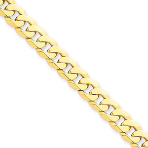 7.25mm Beveled Curb Chain 22 Inch 14k Gold FBU180-22 7.25mm Beveled Curb Chain 22 Inch 14k Gold FBU180-22