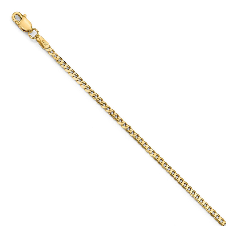 2.2mm Beveled Curb Chain 7 Inch 14k Gold by Leslie's Jewelry MPN: 1305-7, UPC: 191101849275