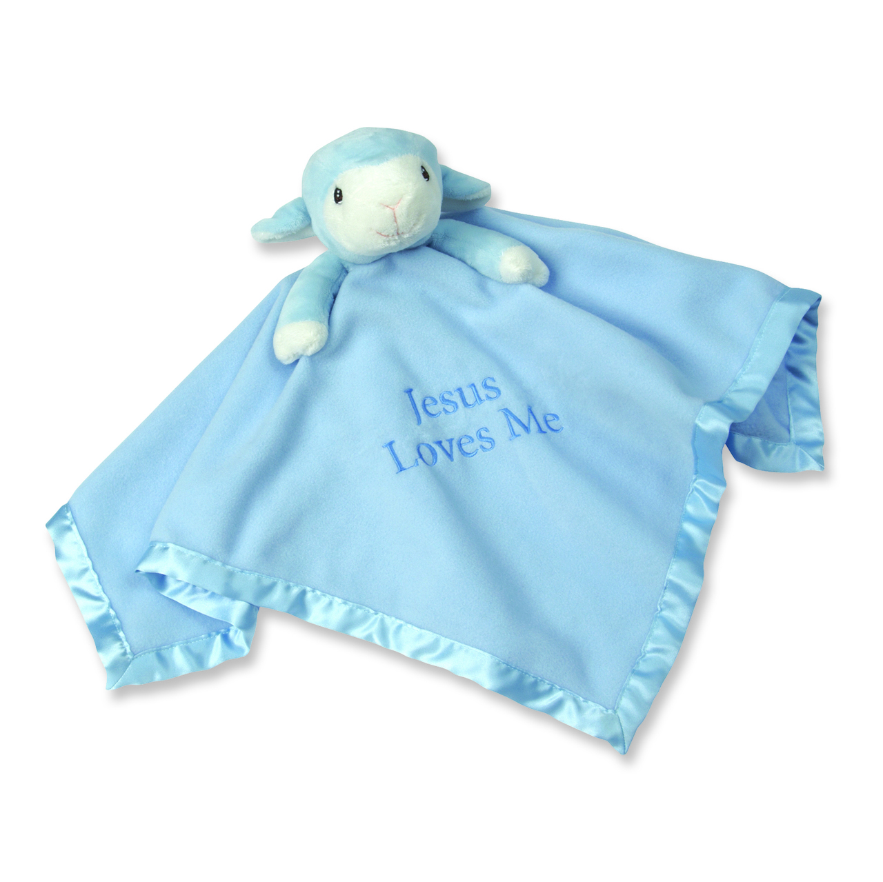 blue stuffed lamb