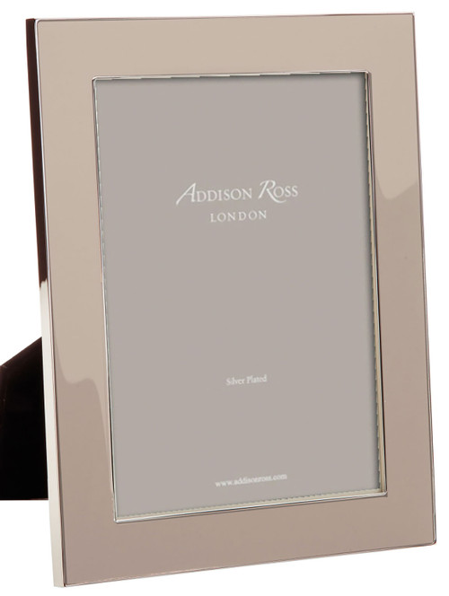 Addison Ross London Wide Enamel Picture Frame Pebble & Silver 4 x 6 ...