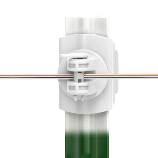 Gallagher T-Post Wide Jaw Pinlock Insulator - White