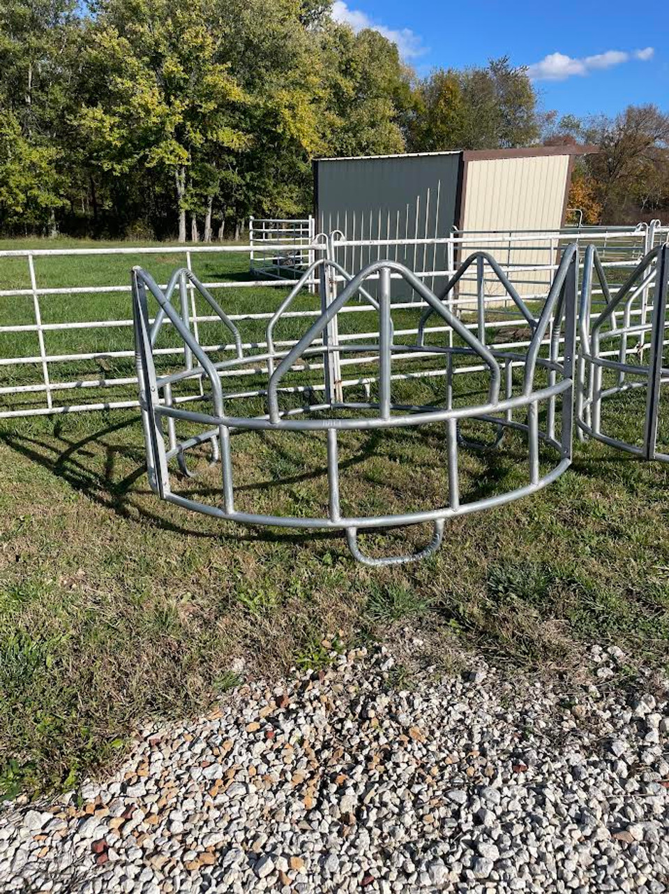 Galvanized Horse Round Bale Feeder