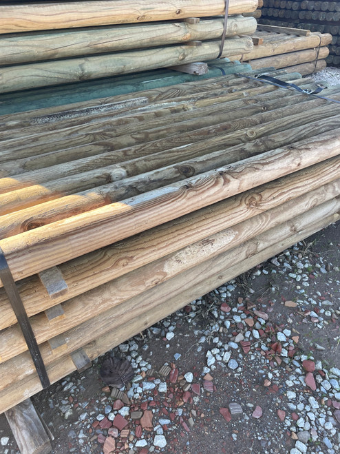 Southern Yellow Pine Treated Cylinder Post - 4" x 8' Southern Yellow Pine Treated Cylinder Post - 4" x 8'