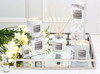 A bouquet of sweet-smelling freesias, white jasmine and roses mingle with ripened pears, patchouli and a splash of bergamot for an opulent aroma experience.