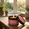 Wellbeing - Pure Bliss - Petitgrain | Cypress | Basil - Essential Oil Scented Soy Wax Candle Tin (64 x 43mm)