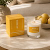 Wellbeing - Wake Up - Lemon | Mandarin | Lemongrass - Essential Oil Scented Soy Candle (220gm)