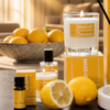 Wellbeing - Wake Up - Lemon | Mandarin | Lemongrass - Essential Oil Scented Soy Candle (220gm)