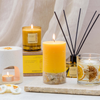Elements - Energy - Bitter Orange & Coriander - Scented Botanical Pillar Candle (75 x 127mm)