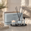 Modern Classics - Sea Salt & Oakmoss - Gift Set - 120ml Scented Reed Diffuser, 15ml Scented Home Mist, Scented Mini Candle