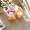 Sol - Peach Fuzz - Soy Wax Scented Candle Tumbler (90 x 80mm) - Orange Glass