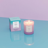 Sol - Spun Sugar -  Soy Wax Scented Candle Tumbler (90 x 80mm) - Purple Glass
